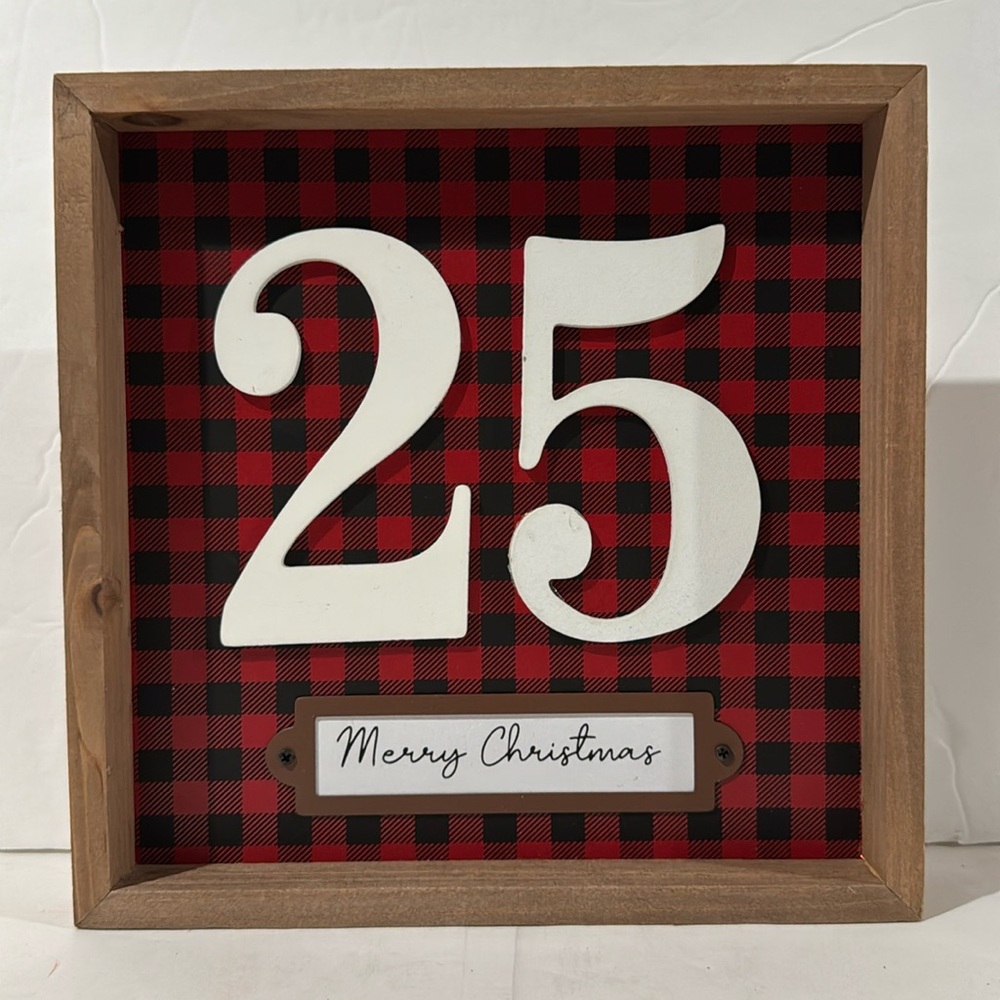 NEW Christmas Signage -Christmas Countdown Sign - Merry Christmas Sign for Shelf
